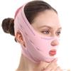 Generic Maschera Viso Snellente a V - Fascia Dimagrante per Doppio Mento, Elastici per Viso Rimodellante e Sollevamento, Tessuto Traspirante e Autoadesivo, Adatta per Uso Domestico e Palestra