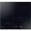 Samsung NZ64B6058KK Piano Cottura A Induzione, Da Incasso, 60 cm, Vetroceramica, Flex Zone, 4 Zone, Touch Control, Colore Nero, Wifi