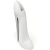 Vaso Glam Sequenze Bianco e Argento H14 in Resina a Forma di Scarpa