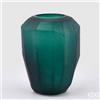 Vaso Poliedro EDG in Vetro Satinato Verde H38 cm