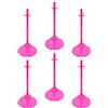 harayaa 6 Pezzi Supporto per Bambole Sostegno Regolabile Espositore con Base Stabile E Piedistallo con Fermaglio Mobile Adatto per Esporre Figure E Statuette, Rosa Rosa