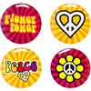 Boland 4 Spille Hippie Flower Power - Multicolore - Taglia Unica