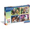 Clementoni - Puzzle per Bambini 4 in 1 Supercolor, per Bambini 3+ Anni, Illustrazione con Personaggi del Mondo Pixar, Idea Regalo, Made in Italy, 19x14 cm, 21754