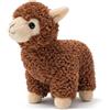 com-four® peluche lama 22 cm - alpaca morbido in 100% poliestere - pupazzo soffice - giocattolo tenero per regalo e decorazione (lama marrone)
