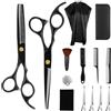 TIDEVAN Forbici Parrucchiere Professionali 14 Pezzi Kit Forbici per Tagliare i Capelli Set di Forbici da Parrucchiere con Mantello da Barbiere Pettine e Clip per Taglio di Capelli Fai te Casa Barbiere