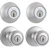 Kwikset 242 Tylo - Pomello di ingresso e catenaccio singolo cilindro in cromo satinato