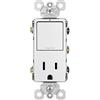 Pass & Seymour Legrand Radiant RCD38TRWCC6 - Interruttore combinato a bilanciere, 15 Amp, colore: Bianco