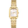 JewelryWe Orologio da Polso Quadrato da Donna: Orologio al Quarzo Analogico Elegante Orologio alla Moda con Cinturino Rimovibile