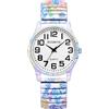 JewelryWe Orologio da Polso Da Donna, Cinturino in Metallo Lega Colorati Retro Vintage Orologio al Quarzo Piccolo, Buon Regalo per Donna, Festa della Mamma