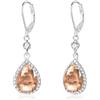 ALEXCRAFT Orecchini Cerimonia Donna Orecchini Pendenti in Zirconi Brillantini Sposa Matrimonio Orecchini Donna Pendenti Argento 925 Eleganti Gioielli