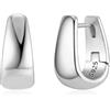 ALEXCRAFT Orecchini Donna Argento 925 Cerchio Spesso Orecchini Cerchio Argento Spessi Orecchini Argento Cerchio Spesso Ovali