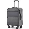 British Traveller Valigia Cabina 57,5cm Trolley Rigido Valigie con 4 Ruote Girevoli e TSA Lucchetto(20pollici, Grigio)