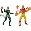 MARVEL Set di 7 pezzi con i personaggi degli X-Men Pyro e il cattivo, verde/giallo