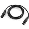 StarTech Set di cavi DMX - Cavo DMX XLR a 3 poli - Set da 5 pezzi - 1 m - Maschio-Femmina - 110 Ohm - Per illuminazione scenica e LED - Nero