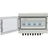 StarTech Scatola combinatrice per stringhe solari - Scatola di distribuzione FV - 4 stringhe - 40 A - 1000 V CC - Protezione da sovratensione - Interruttore magnetotermico - Involucro impermeabile - Bianco