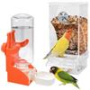 WEGREAT Distributore automatico di cibo e acqua per uccelli: mangiatoia trasparente per pappagallini, calopsite, canarini