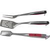 Charbroil Char-Broil 140 767 - Set Utensili 3 Pezzi Comfort Grip, Acciaio Inox.