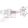 Alimentatorishop Cavo di alimentazione - spina Italia tripolare - 10A assiale - C13, C5 o sguainato - 1.5m, 1,8m, 2m