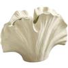 Sharplace Vaso per Fiori, Composizione Floreale, Centrotavola per Feste, Foglie di Ginkgo, Vaso per Fioriera per Casa, Soggiorno, Bianco