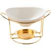 F Fityle Bruciatore di olii, scalda olii con portacandele, scrivania, decorativo, diffusore, bruciatore a fusione per arredamento casa, camera da letto, spa, Oro
