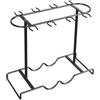Sharplace Porta Bicchieri Da Vino Scolabicchieri Da Appoggio Rastrelliera per Calici Portabottiglie Da Tavolo in Metallo Robusto Adatto per Cucina Bar E Ristor, Nero