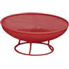 KiBcsLic Fruttiera Portafrutta con Piedistallo Cesto Decorativo Piatto Da Portata E Alzatina con Linee Morbide Adatto per Tavolo Da Pranzo E Buffet, Rosso