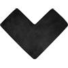 Baoblaze Tappeto Da Bagno Tappetino Angolare per Doccia a L Tappeto Quadrato Realizzato in Morbida Flanella Assorbente Adatto a Bagno E Toilette, Nero