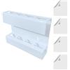 KESOTO Porta Cannucce Contenitore Da Appendere Raccoglitore per Cannucce Dispenser con 4 Slot Facile Da Pulire con Drenaggio Adatto per Bar Caffetteria E Cu, Bianco