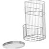 Baoblaze Portaombrelli da ingresso, portaombrelli da scolo, portaoggetti per corridoio, esterno, Bianco