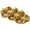 Fenteer Portauova Contenitore per uova Vassoio portauova Portauova per frigorifero a cassetto dell'armadio, Oro