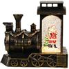 Fenteer Lanterna luminosa a forma di globo di neve, luci festive a forma di globo di neve, bronzo antico, treno, decorazione per interni, regalo, galleggianti, Albero di Natale Babbo Natale