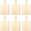 Oshhni 6 Mini Taglieri in Legno con Manico, 23x14 cm, Ideali per la Decorazione della Cucina Domestica