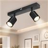 Dehobo Lampada Faretti da Soffitto LED Orientabili, Faretti da Parete Interno GU10 Nero, Lampadario LED Moderna da Soffitto per Camera da Letto Cucina Soggiorno, Lampadina GU10 non Inclusa