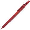 rOtring 600 portamine | 0,5 mm | corpo interamente in metallo rosso | impugnatura zigrinata antiscivolo e corpo esagonale