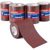 WORKPRO Rotoli Carta Vetrata Abrasiva da 4 Pezzi, Carta Smeriglio Fine e Grossa da 5m x 93mm, Set per Levigatrice Manuale con Grana 60/120/180/240, Adatto per Legno, Metallo e Muro