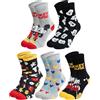 United Labels 5 Paia di Calzini Uomo Disney Mickey Mouse Nero Grigio 40-45 Calze Multicolore