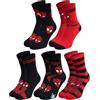 United Labels 5 Paia di Calzini Uomo Marvel Spiderman Nero Rosso 40-45 Calze Uomo, Nero/Rosso, 40-45