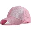 Eterspr Berretto da Baseball da Ragazza, Baseball con Coda di Cavallo Estivi, Cappello da Sole in Cotone Berretto, per Donne con Circonferenza Cranica di 54-58 Cm (Rosa)