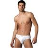 NOTTINGHAM 3 Slip Uomo SGAMBATO in Cotone Fianco Basso Bianco - 5-l
