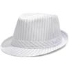 MESU Cappello unisex Trilby Fedoras cappelli per uomo donna Jazz Cap Vintage Panama con tesa corta, bianco, Taglia unica
