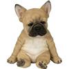 BTOSEP Statua Decorativa, Ornamento da Giardino per Cuccioli, Statua di Bulldog Francese, Statuetta di Cane, Ornamento in Resina per Interni o Esterni, 12x11x5cm