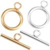 Beebeecraft 26 Set di 2 Chiusure A Levetta Colorate in Oro 18K e 925in Argento Sterling Placcato 304 connettori di Chiusura Ad Anello A T in Acciaio Inossidabile per La Creazione di Gioielli