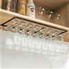 MXTIMWAN 4 Binari Porta Bicchiere da Vino Sospeso, 2 Pezzi Scolabicchieri Portabicchieri, Porta Calici Sotto Armadio, per Bar Ristorante Cucina