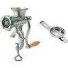 Westmark Set da 2 Pezzi, Tritacarne + Inserto per Impasto, Taglia 5, Incluso Morsetto a Vite per Montaggio sul Tavolo, Banda Stagnata/Acciaio Inox/Legno, Argento, 975022E6