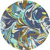 Talking Tables Piatti di carta oro e blu - Confezione da 12 stoviglie usa e getta per feste di compleanno, Natale, Capodanno | Stampa unisex in marmo vorticoso