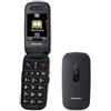 PANASONIC KX-TU446 EASY PHONE CLAMSHELL 2.4" TASTI GRANDI AMPIO DISPLAY TASTO SOS COMPATIBILE CON APPARECCHI ACUSTICI BLACK - KX-TU 446 EXB