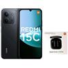 XIAOMI REDMi 15C DUAL SIM 6.9" OCTA CORE 128GB RAM 4GB 4G LTE TIM MIDNIGHT BLACK + AURICOLARI BLUETOOTH REDMI BUS 6 ACTIVE NERO - 788366