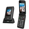 BRONDI AMICO SPECIALE 4G DUAL SIM 2.8" CLAMSHELL TASTO SOS VOLUME POTENZIATO 4G LTE ITALIA BLACK METAL - 10281080