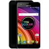 NGM YOU COLOR E507 DUAL SIM 5" QUAD CORE 4GB EXTRA COVER OMAGGIO AGGIUNTIVA TRA 21 COLORI ITALIA BLACK - YC-E507/BK