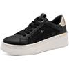 MARCO TOZZI Donna Sneaker morbida soletta Feel Me estraibile morbida fodera interna Alla moda, nero (BLACK COMB), 38 EU